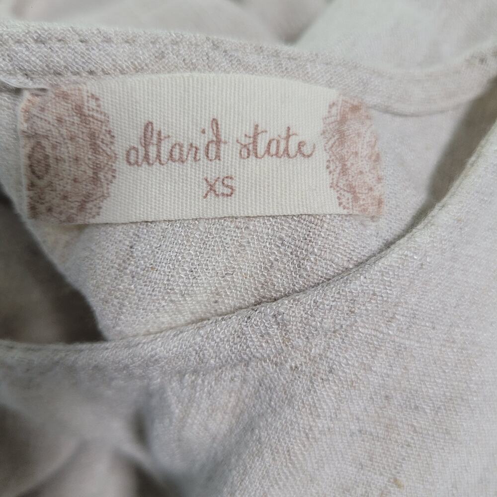 Altar'd State Tan Sleeveless Button Up Back Knee Length Dress Size XS - Picture 5 of 6